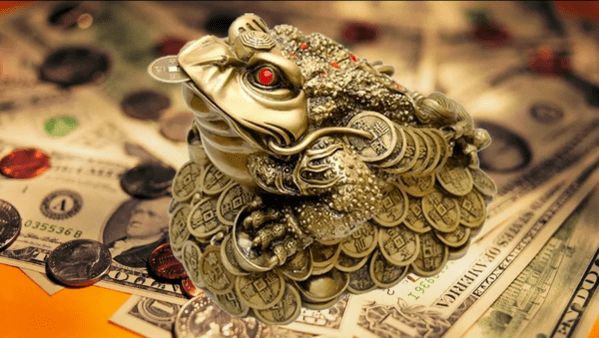 silver toad as good luck amulet